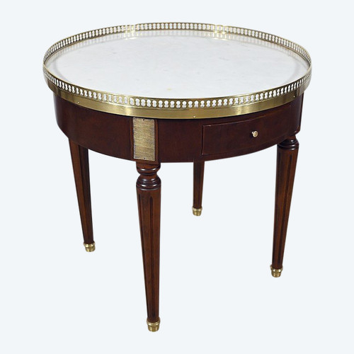 Small Low Hot Water Bottle Table in Mahogany, Louis XVI style – Mid 20th century