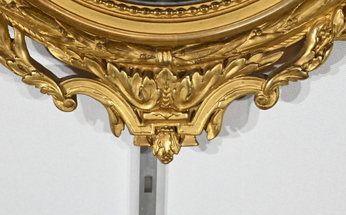 Oval Gilded Wood Mirror, Louis XVI style - 2nd half 19th century