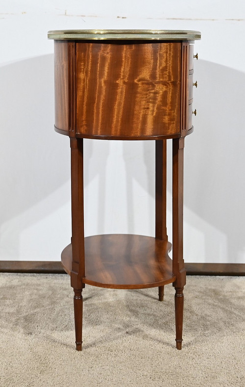 Small Mahogany Drum Table, Louis XVI style - 1st half 20th century