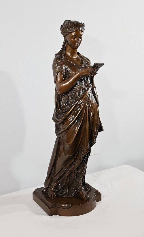 Grande bronzo "La Lettre" di J-L. Grégoire - Fine XIX secolo