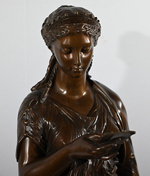 Grande bronzo "La Lettre" di J-L. Grégoire - Fine XIX secolo