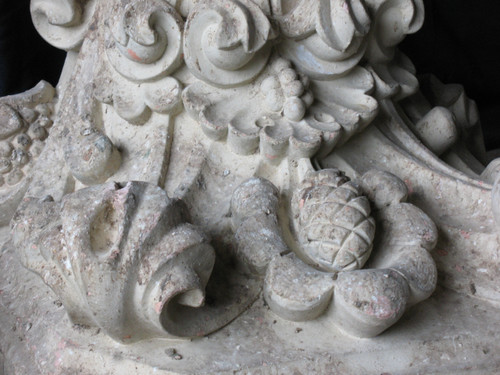 Pair of 19th century terracotta wall brackets in the Louis XV style