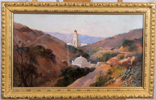 Joseph Jacques REYMANN, Algeria, Orientalist landscape, painting, circa 1880-90