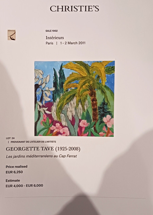 GEORGETTE TAVE 1925/2006 ORANGERS A MENTON