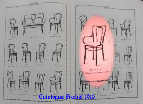 Poltrona Fischel di Vienna in legno curvato N°98 - 1910 - no Thonet -