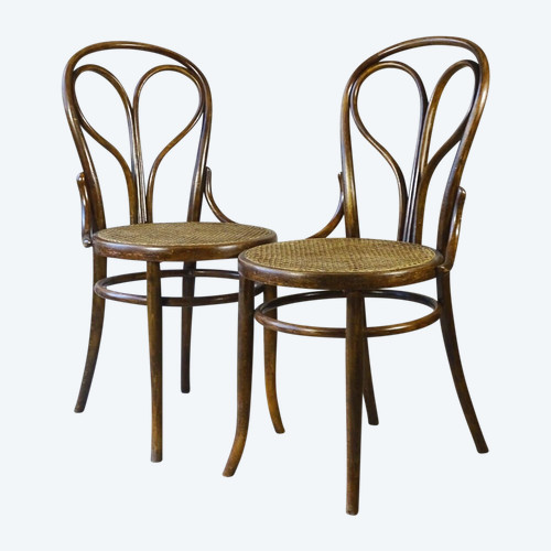 2 Fischel N°31 chairs from 1905- the double volute- no Thonet