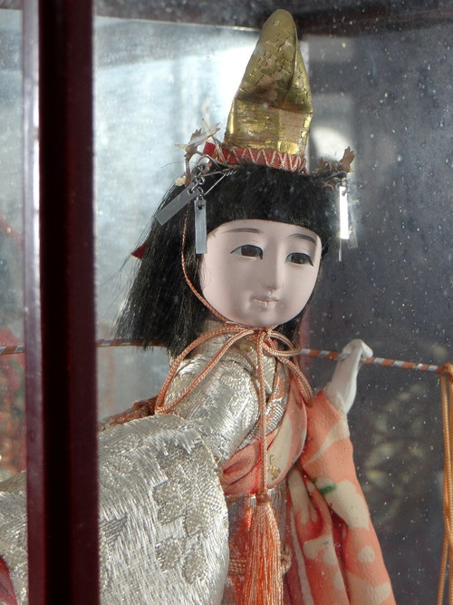 Japan, 1930s, Traditional "Ningyo" Girl Water Carrier Doll.