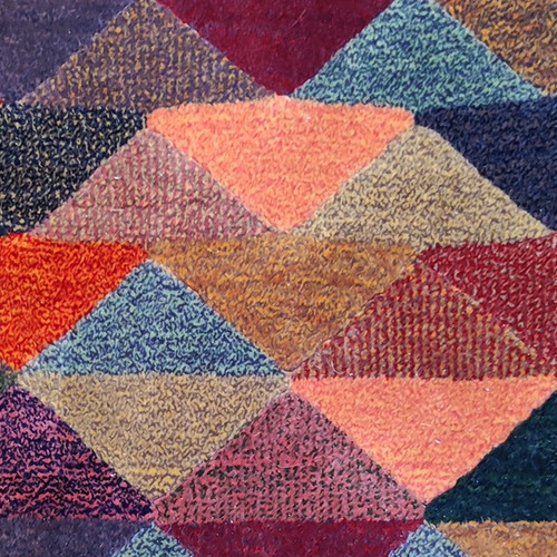 1980s Gorgeous Woolen Rug by Missoni for T&J Vestor Called "Luxor". Made in Italy