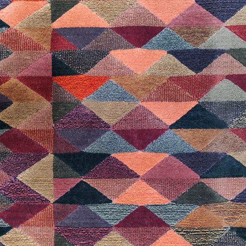 1980s Gorgeous Woolen Rug by Missoni for T&J Vestor Called "Luxor". Made in Italy