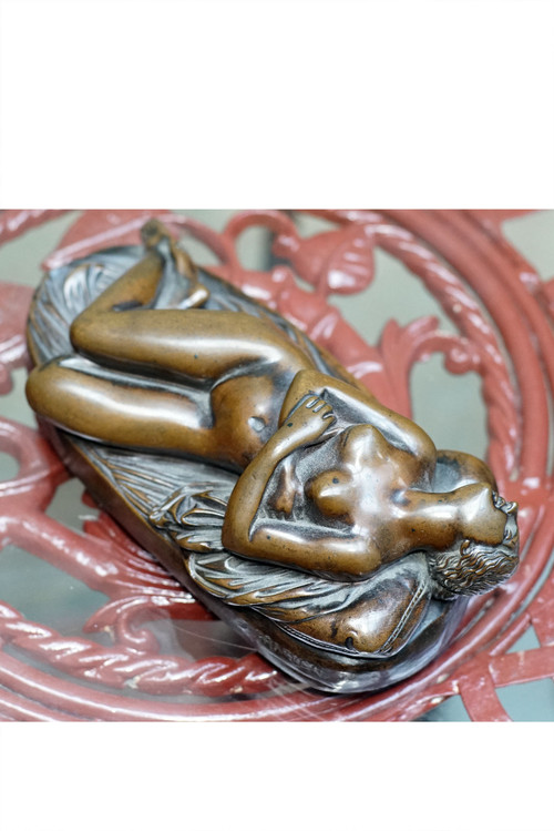 James PRADIER Bronze "Jeune femme en sommeil" (Young sleeping woman)