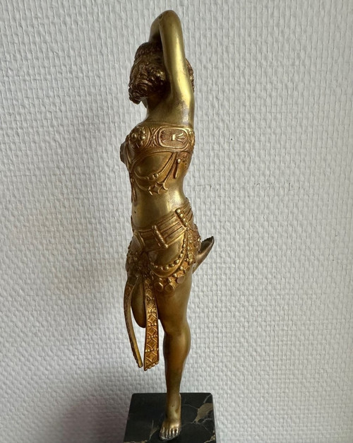 Samuel Lypchytz Sculpture En Bronze, Danseuse Javanaise