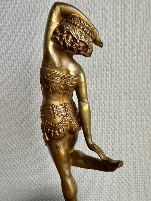 Samuel Lypchytz Sculpture En Bronze, Danseuse Javanaise