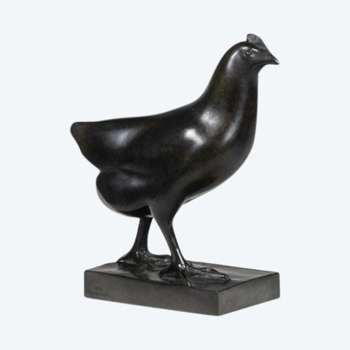 François Pompon. "Poule", bronze, printed in 2006.