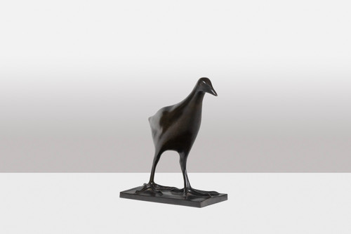 François Pompon. "Poule d'eau", bronze, 2006 print.