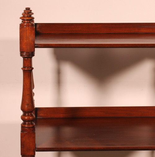 19th Century Solid Mahogany Three Tier Buffet