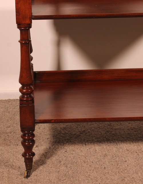 19th Century Solid Mahogany Three Tier Buffet