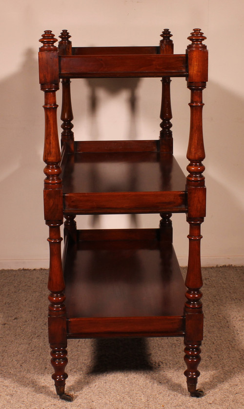 19th Century Solid Mahogany Three Tier Buffet