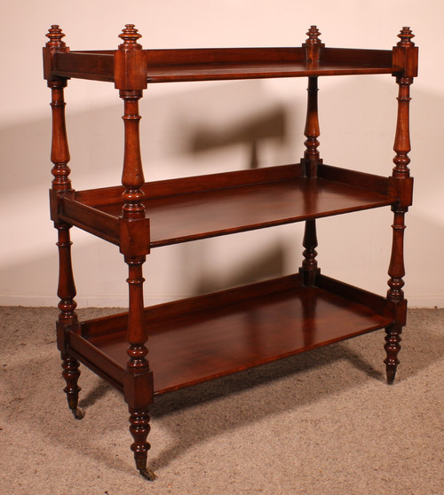 19th Century Solid Mahogany Three Tier Buffet