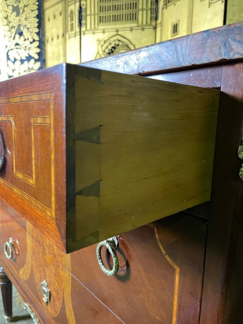 Louis XVI Style Marquetry Chest Of Drawers