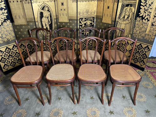 Suite Of 8 Thonet 56 Bistro Chairs