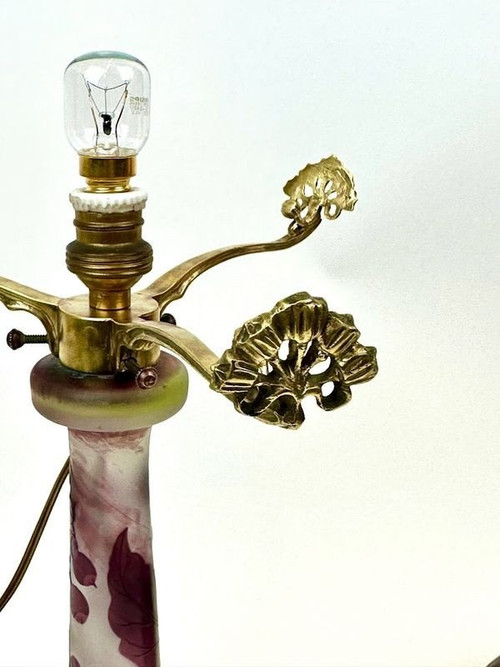 Emile Gallé Art Nouveau Mushroom Lamp "Climbing Ivy"