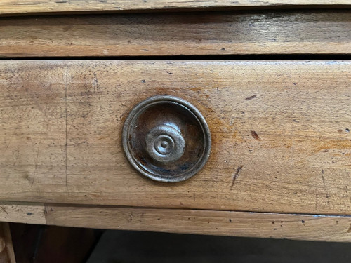 Oak and walnut store counter