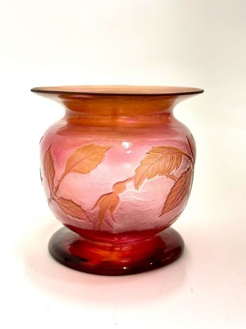 Henri Muller à Croismare Vase Art Nouveau "Aux Roses"