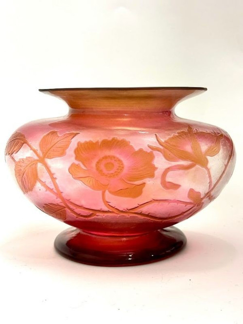 Henri Muller à Croismare Vase Art Nouveau "Aux Roses"