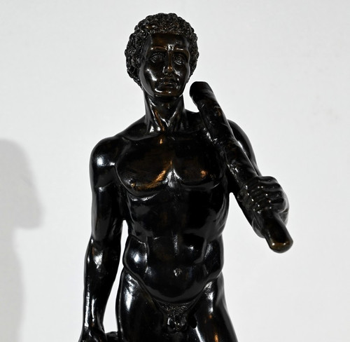 Bronze "Hercules and the Lion of Nemée", signed Gregroi - 19th century