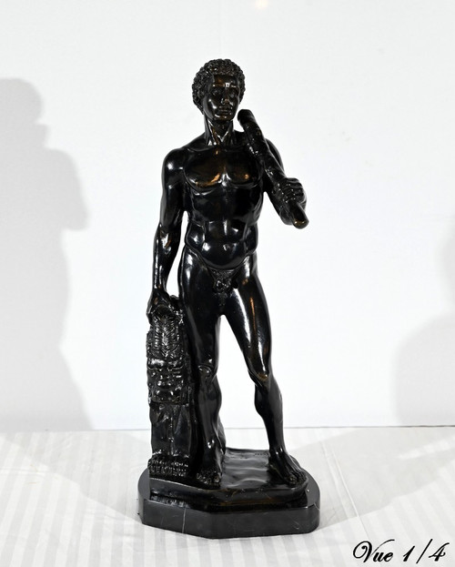 Bronze "Hercules and the Lion of Nemée", signed Gregroi - 19th century