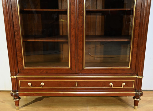 Large mahogany bookcase, Louis XVI style - Mid-19th century