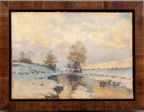 Early spring (Sketch), oil on jute by Endogurov Ivan Ivanovich (1861-1898)