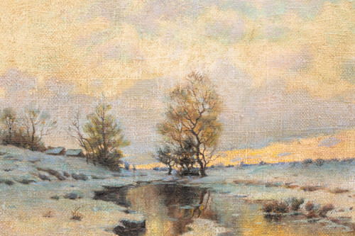 Early spring (Sketch), oil on jute by Endogurov Ivan Ivanovich (1861-1898)