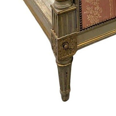 Louis XVI Lacquered Bed from the 18th Century Mounted with Bottom Pulls