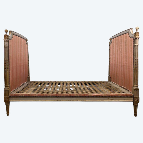 Louis XVI Lacquered Bed from the 18th Century Mounted with Bottom Pulls