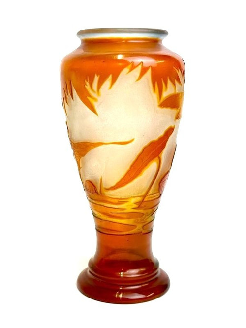 Vaso acquatico Art Nouveau Emile Gallé "A La Libellule"