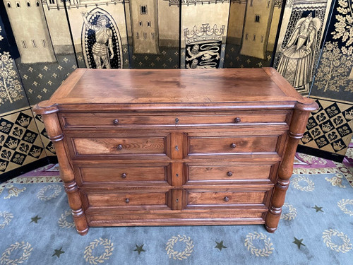 Empire walnut chest of drawers