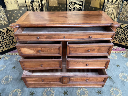 Empire walnut chest of drawers