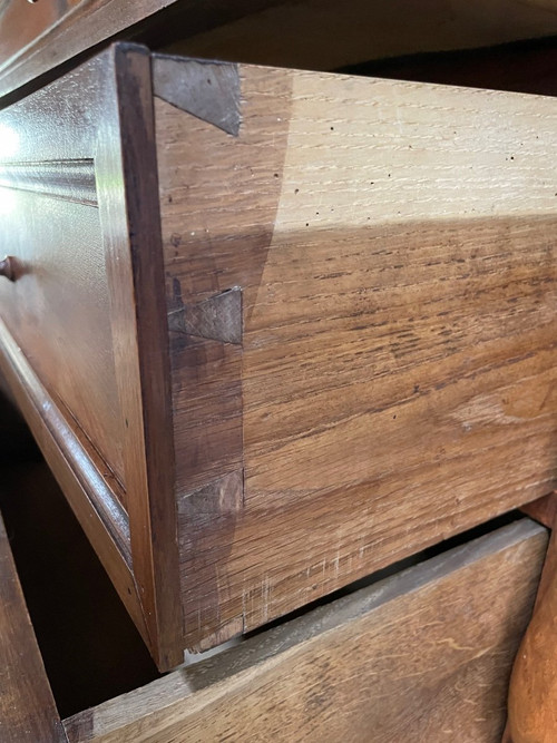 Empire walnut chest of drawers