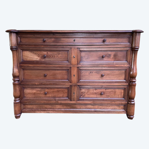 Empire walnut chest of drawers