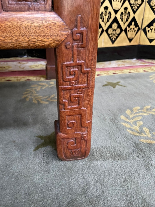 Indochinese Carved Panel Chest of Drawers