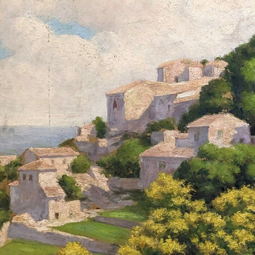 Olio Su Tela Scena Pastorale Scuola Provenzale Rémy Mayan (1877-1961)