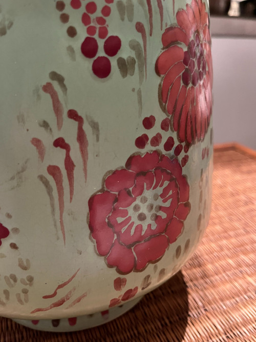 Earthenware vase - Primavera - Longwy