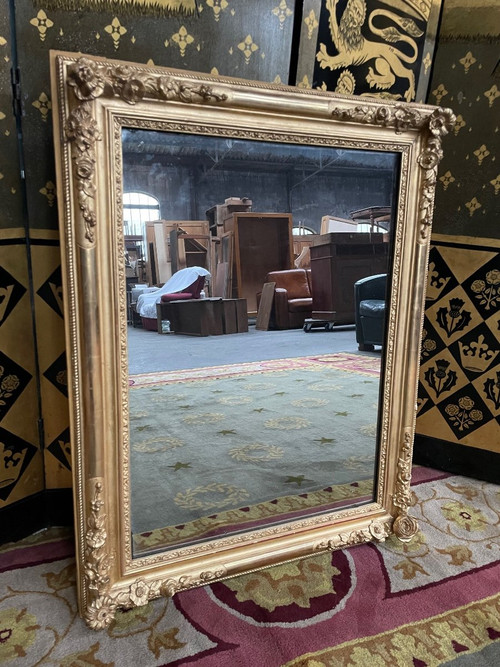 Napoleon III Mirror With Gold Leaf