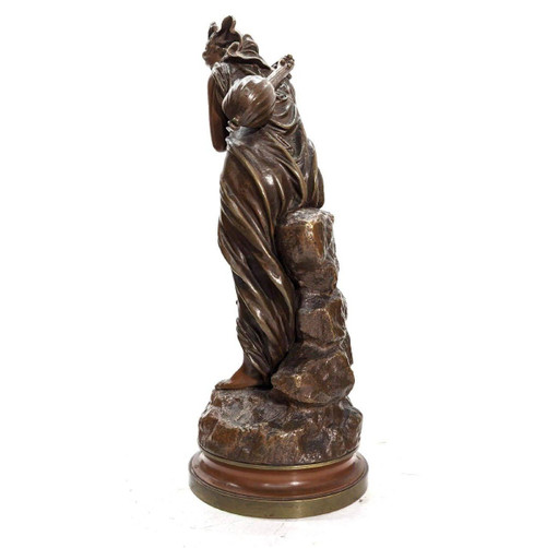 La Frileuse By Eutrope Bouret Bronze with Chocolate Patina