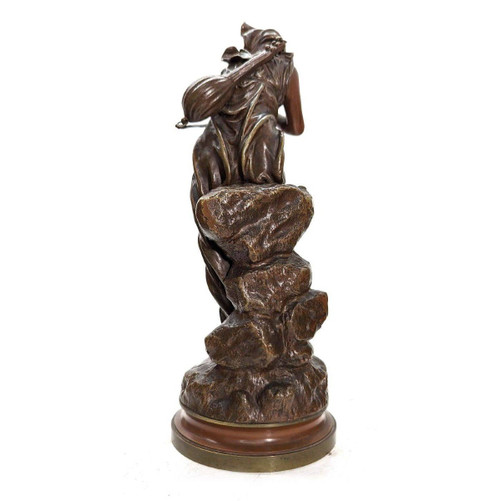 La Frileuse By Eutrope Bouret Bronze with Chocolate Patina