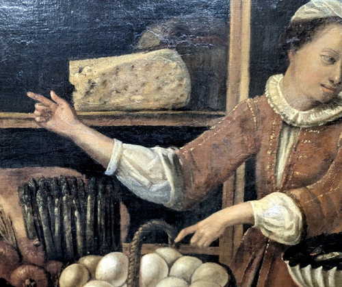 Genre Scene Character In A Pantry Dutch Painting Late 17th Century