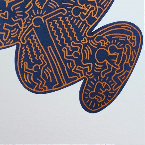 1990s Original Gorgeous Keith Haring Limited Edition Lithograph