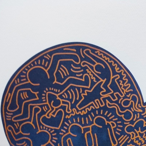 1990s Original Gorgeous Keith Haring Limited Edition Lithograph