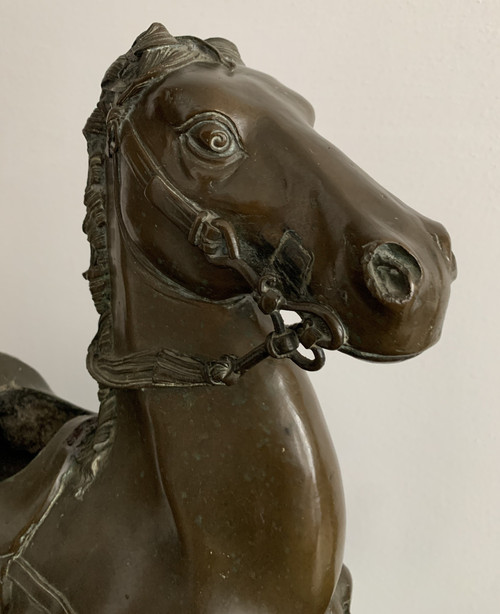 Large 18th Century Bronze Horse Forming Perfume Burner